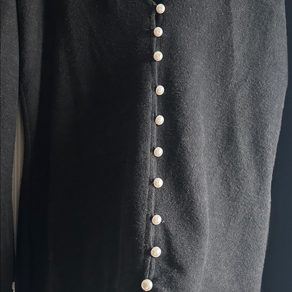 Black Cardigan with Pearl Buttons - Picture 3 of 16